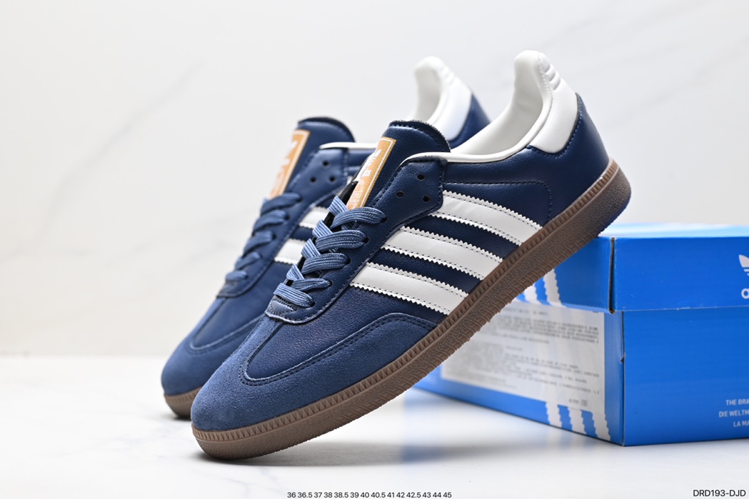 110 阿迪达斯三叶草Adidas Originals Samba Vegan OG”SPD“桑巴舞板鞋 ID2056