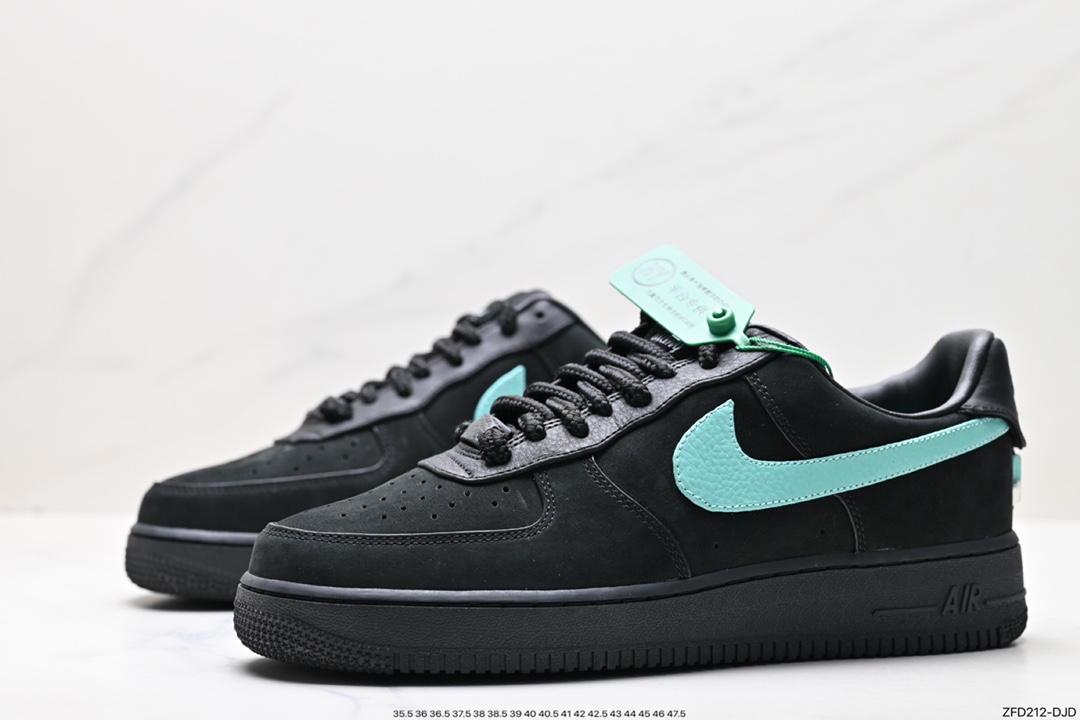 280 Nike Air Force 1 Low SP"1837"空军一号经典低帮百搭休闲运动板鞋“联名黑蒂芙尼蓝”DZ1382-001