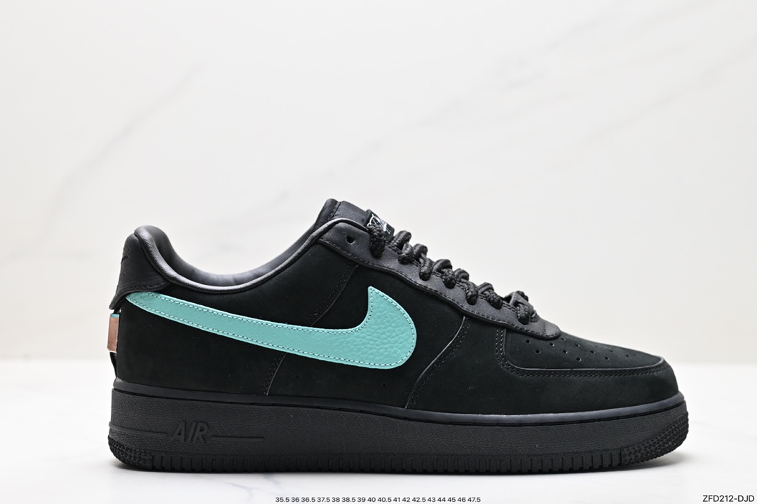 280 Nike Air Force 1 Low SP”1837″空军一号经典低帮百搭休闲运动板鞋“联名黑蒂芙尼蓝”DZ1382-001