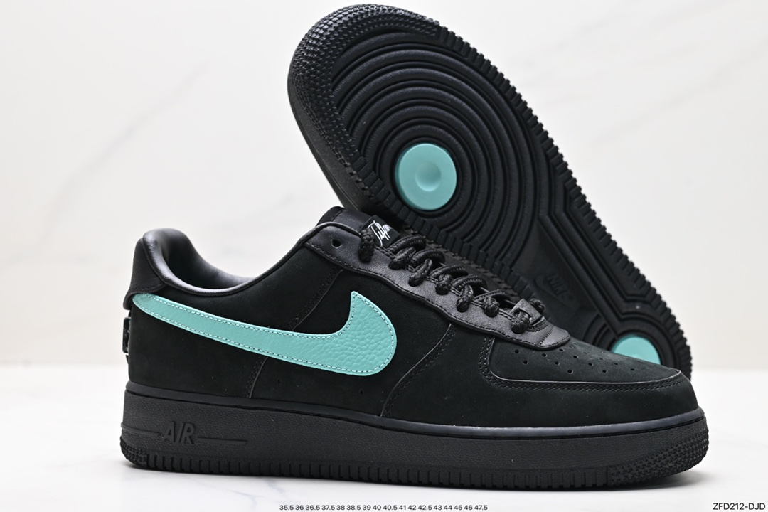 280 Nike Air Force 1 Low SP"1837"空军一号经典低帮百搭休闲运动板鞋“联名黑蒂芙尼蓝”DZ1382-001