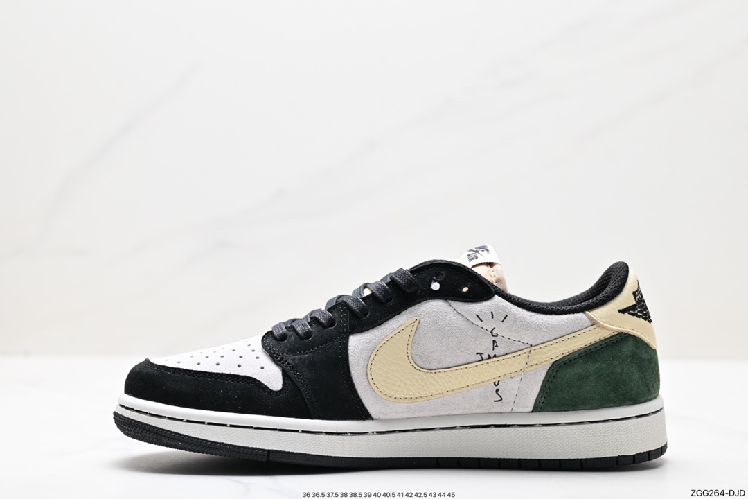 290 Travis Scott x Nike Air Jordan 1 Low OG SP"Black/Green Toe"AJ1乔丹一代篮球鞋 DM7866-676