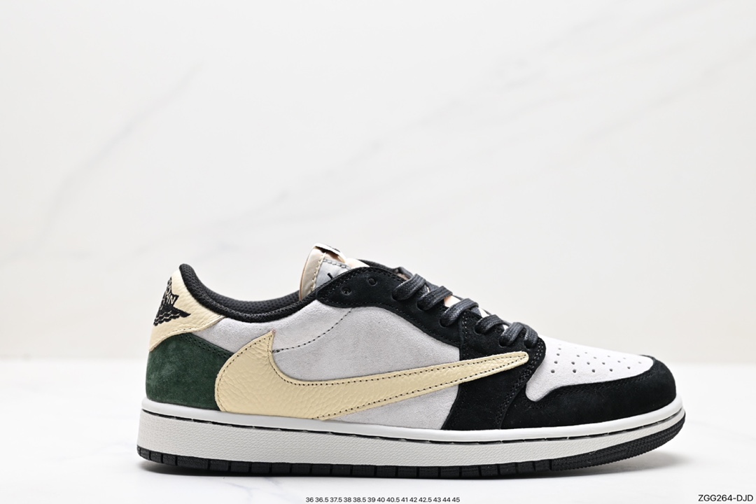 290 Travis Scott x Nike Air Jordan 1 Low OG SP”Black/Green Toe”AJ1乔丹一代篮球鞋 DM7866-676