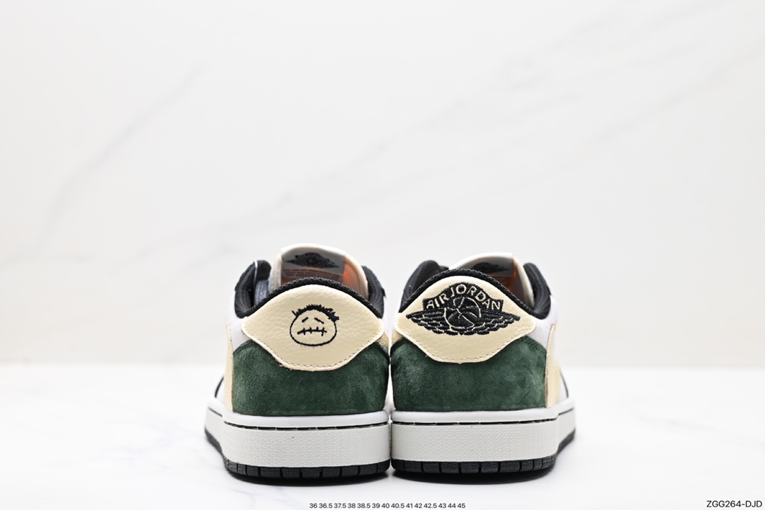 290 Travis Scott x Nike Air Jordan 1 Low OG SP"Black/Green Toe"AJ1乔丹一代篮球鞋 DM7866-676