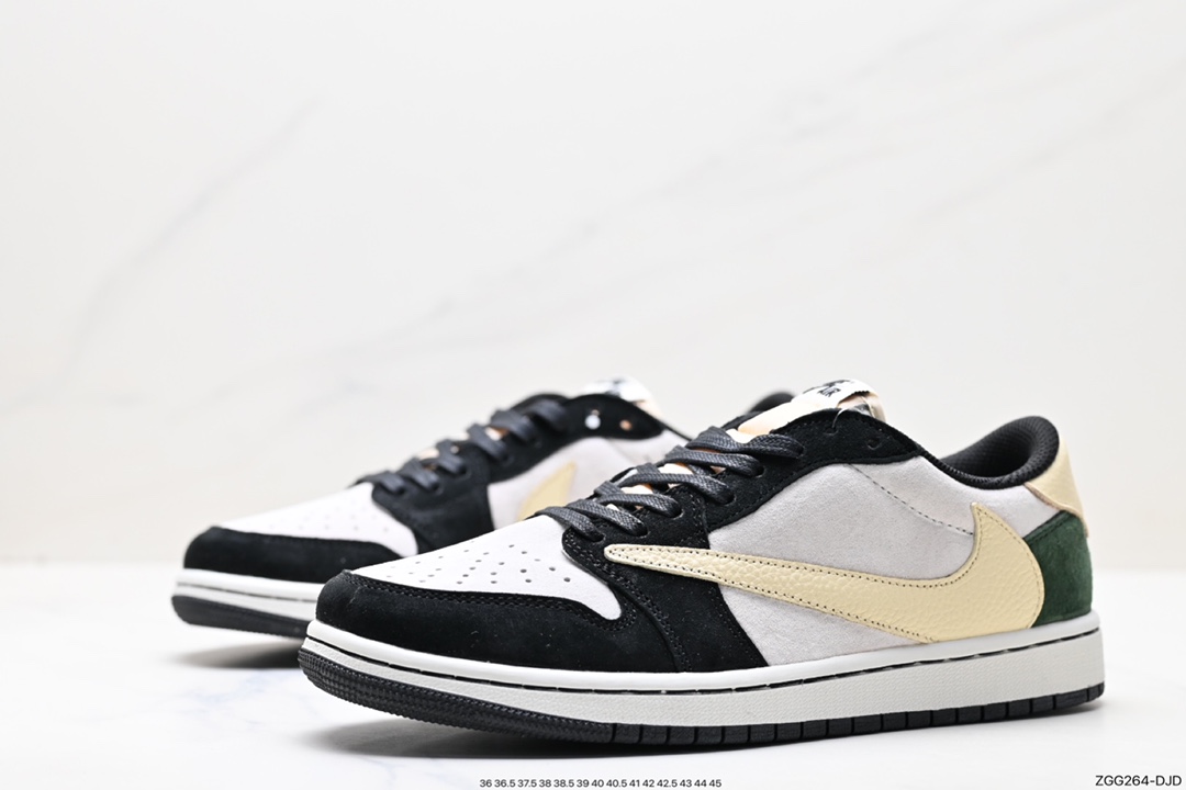 290 Travis Scott x Nike Air Jordan 1 Low OG SP"Black/Green Toe"AJ1乔丹一代篮球鞋 DM7866-676