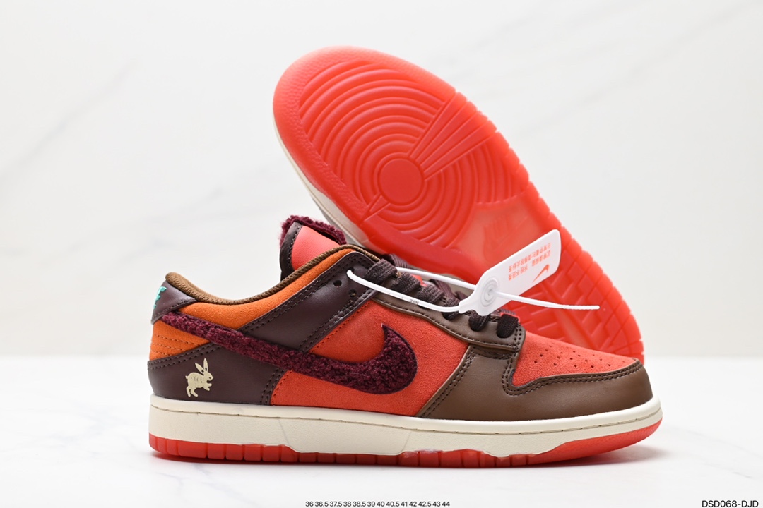 100 耐克Nike SB Dunk Low”Year of the Rabbit“扣篮系列板鞋“浅棕米白穗兔”FD4203-161