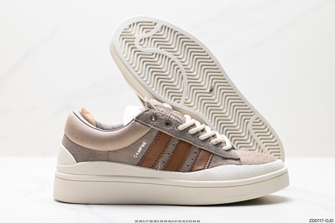 230 原盒 Bad Bunny x adidas originals Campus 坏痞兔白色休闲运动板鞋 ID2529