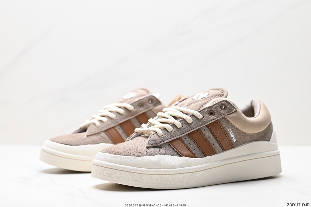 230 原盒 Bad Bunny x adidas originals Campus 坏痞兔白色休闲运动板鞋 ID2529