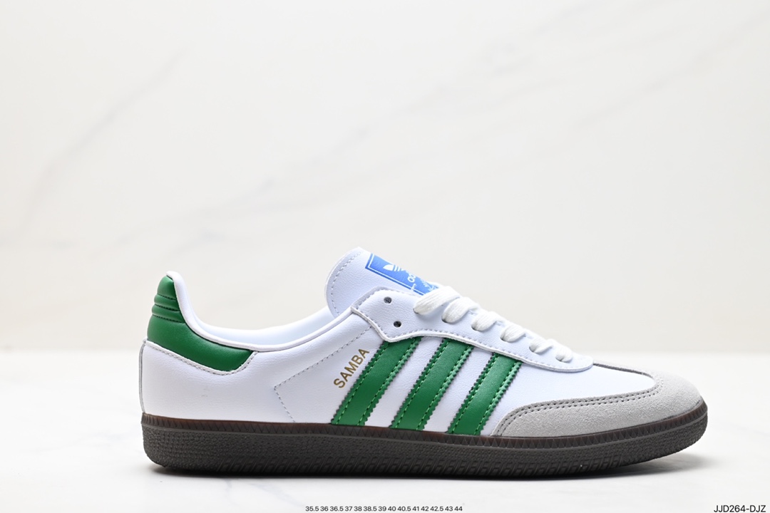 130 阿迪达斯三叶草Adidas Originals Samba Vegan OG”SPD“桑巴舞板鞋 IG1024