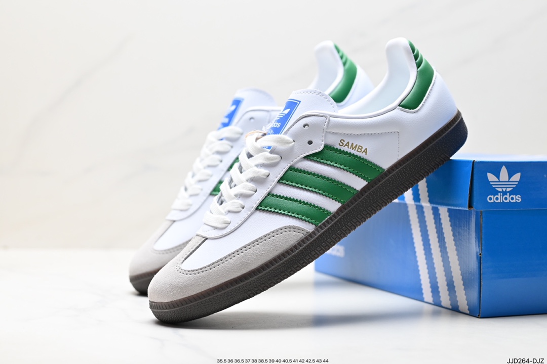 130 阿迪达斯三叶草Adidas Originals Samba Vegan OG”SPD“桑巴舞板鞋 IG1024