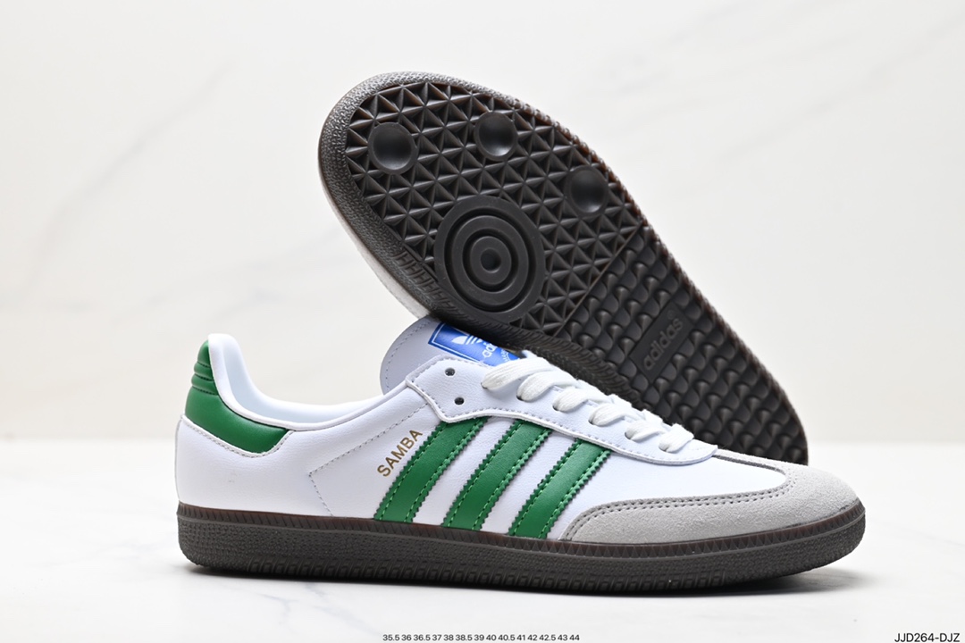 130 阿迪达斯三叶草Adidas Originals Samba Vegan OG”SPD“桑巴舞板鞋 IG1024