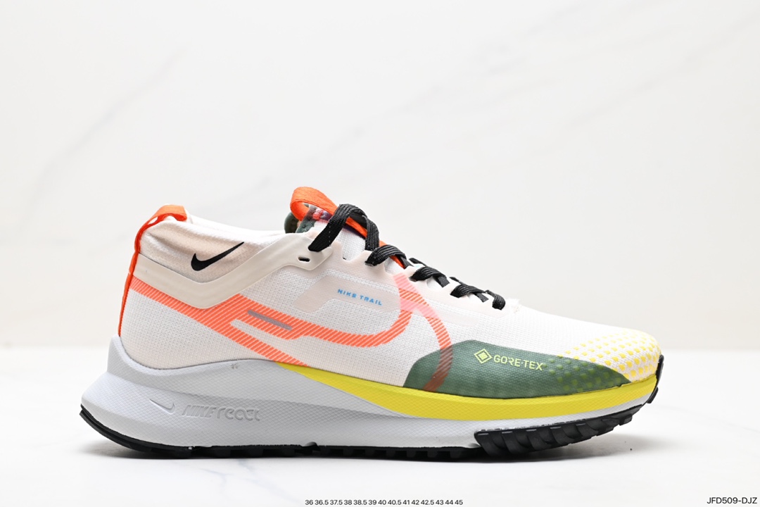 170 Nike React Pecasus Trail 4 GORE-TEX 飞马涡踪迹4代慢跑鞋“网织白浅绿紫黄”FN3430-180