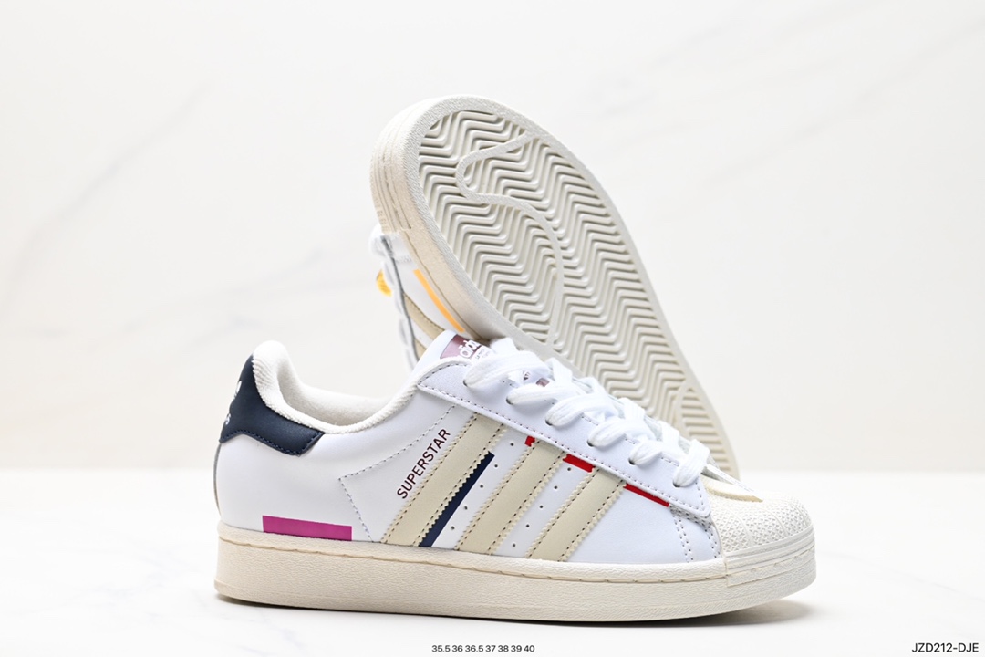 140 阿迪达斯Adidas三叶草 Originals Superstar Pride RM贝壳头板鞋 HQ6626