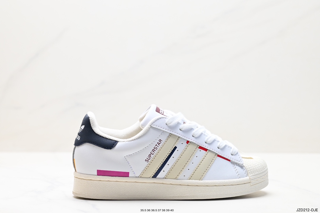 140 阿迪达斯Adidas三叶草 Originals Superstar Pride RM贝壳头板鞋 HQ6626