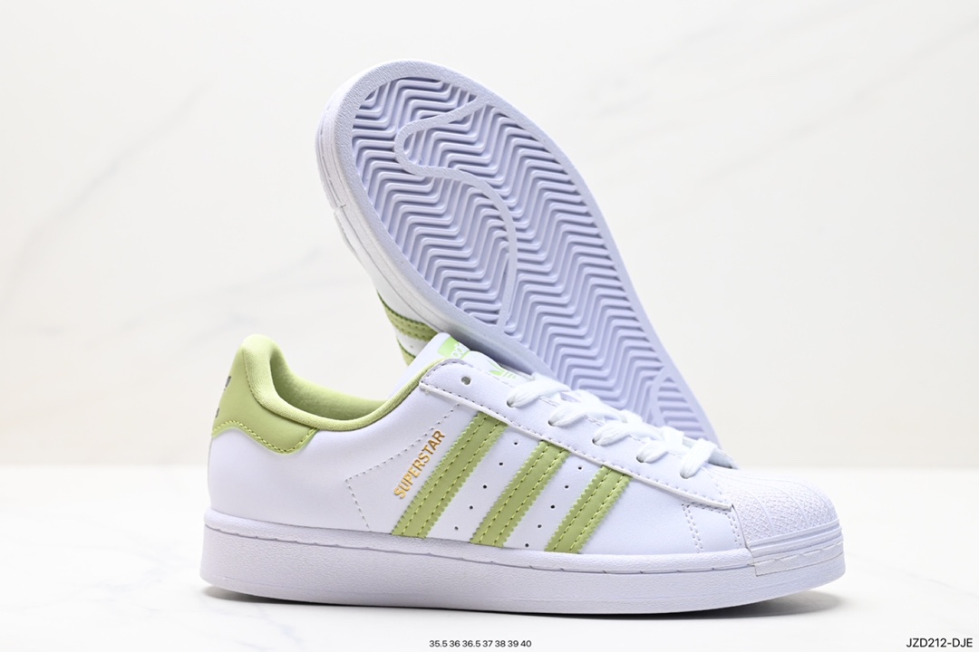 140 阿迪达斯Adidas三叶草 Originals Superstar Pride RM贝壳头板鞋 HQ6626