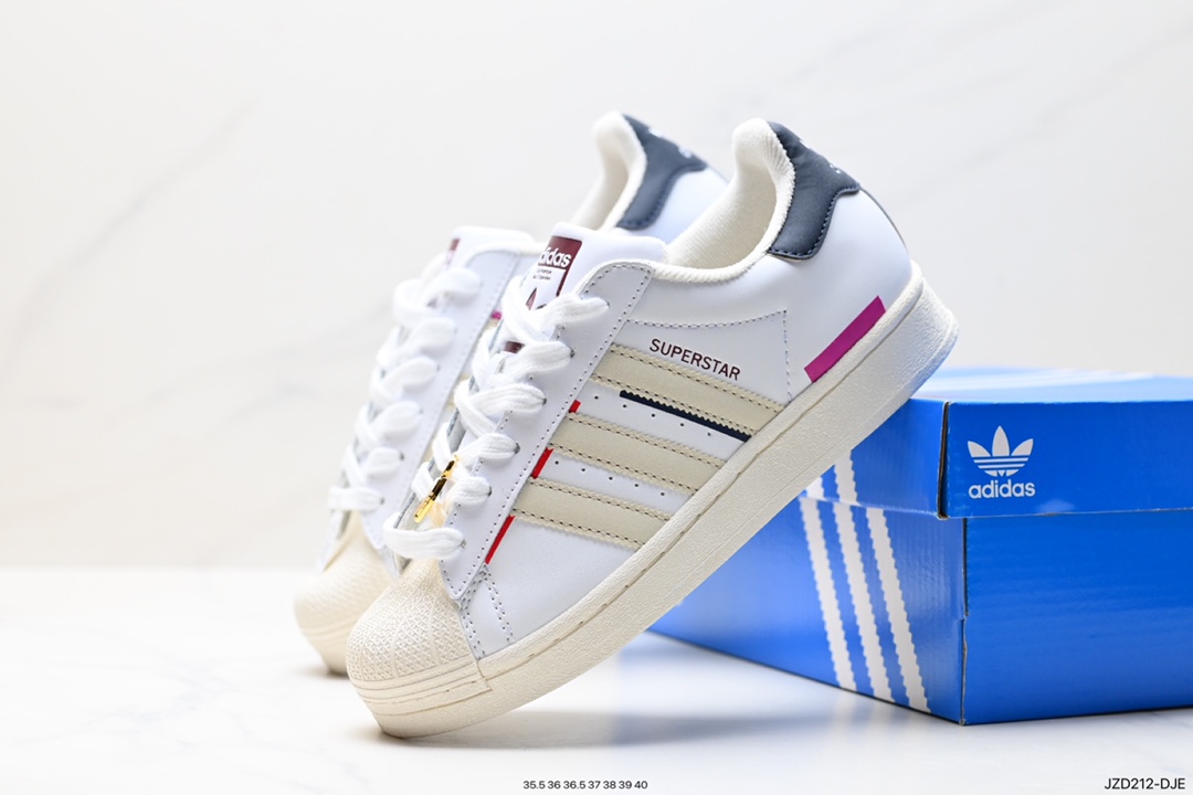 140 阿迪达斯Adidas三叶草 Originals Superstar Pride RM贝壳头板鞋 HQ6626