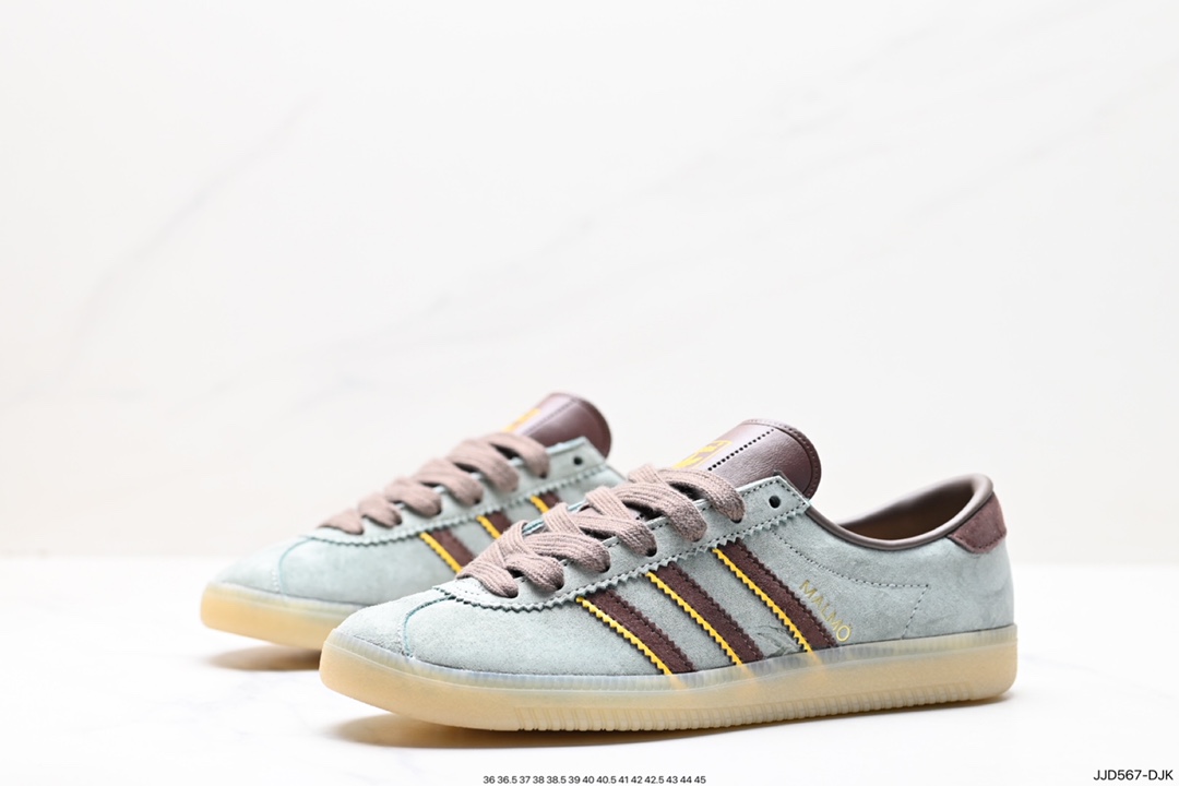 130 阿迪 Adidas   MALMO 三叶草潮流休闲轻便耐磨防滑低帮板鞋 ID2782