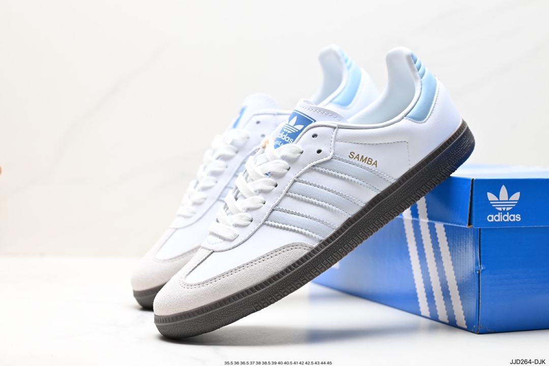 130 阿迪达斯三叶草Adidas Originals Samba Vegan OG”SPD“桑巴舞板鞋 ID2055