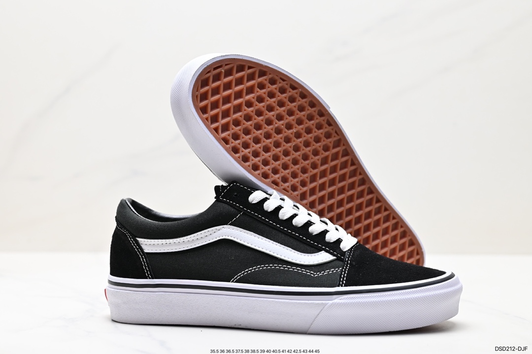 100 万斯Vans Old Skool Platform 黑武士 范斯官方 轻便耐磨舒适厚底休闲帆布鞋