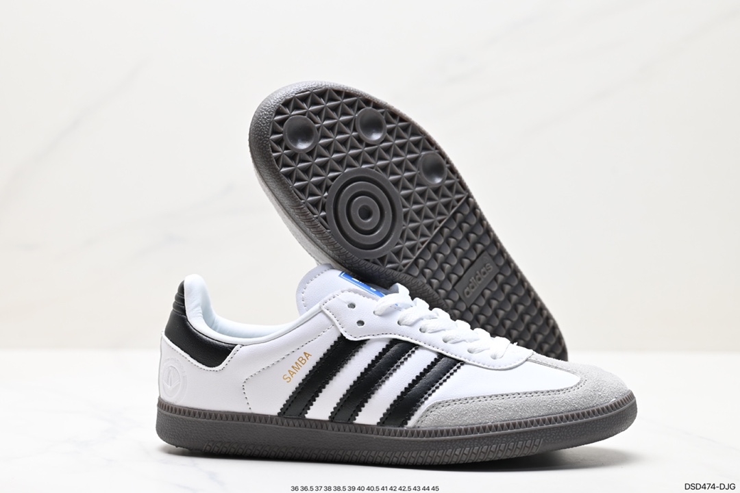 100 阿迪达斯三叶草Adidas Originals Samba Vegan OG”SPD“桑巴舞板鞋 FW2427