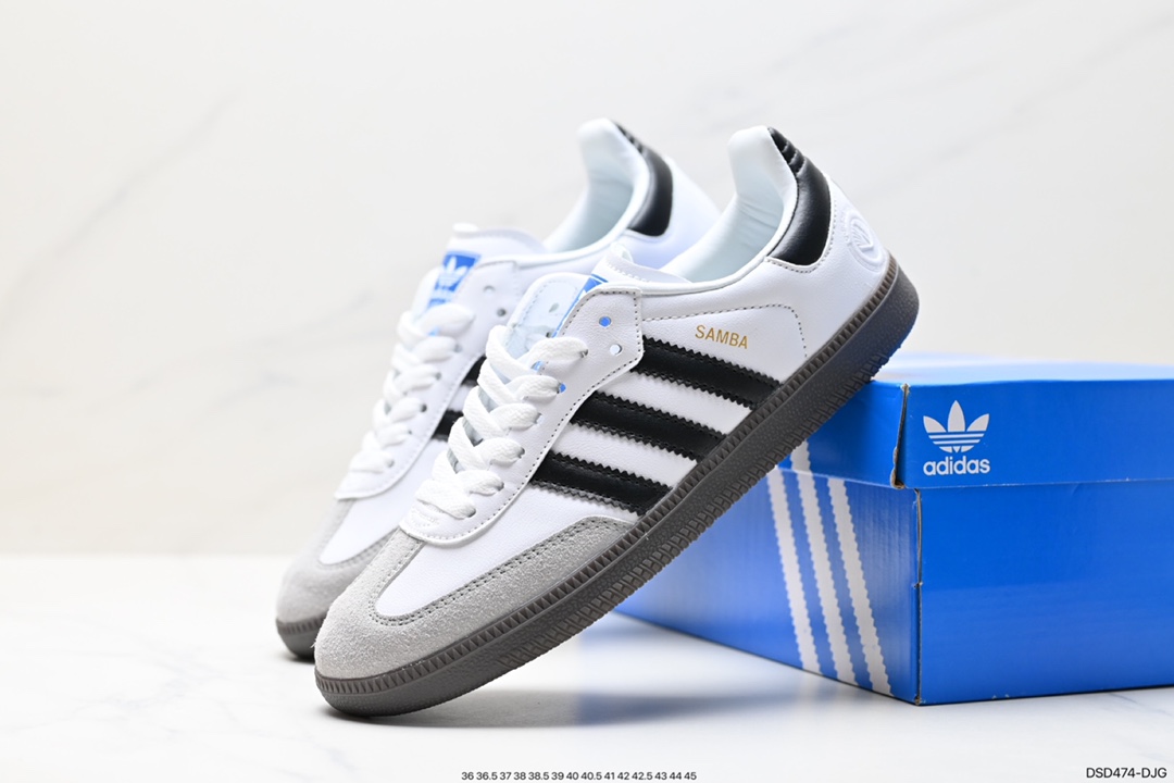 100 阿迪达斯三叶草Adidas Originals Samba Vegan OG”SPD“桑巴舞板鞋 FW2427