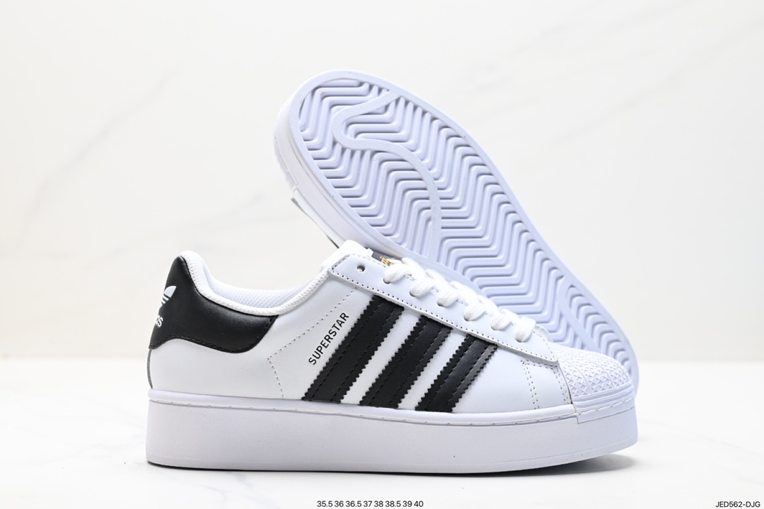 150 阿迪达斯Adidas三叶草厚底 Originals Superstar Pride RM贝壳头板鞋 EG4961