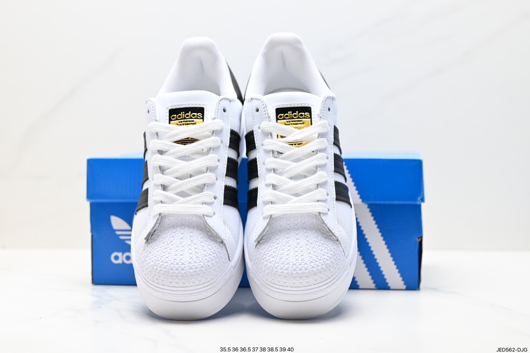 150 阿迪达斯Adidas三叶草厚底 Originals Superstar Pride RM贝壳头板鞋 EG4961