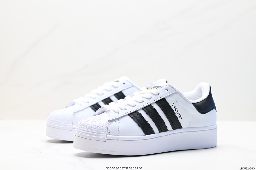 150 阿迪达斯Adidas三叶草厚底 Originals Superstar Pride RM贝壳头板鞋 EG4961