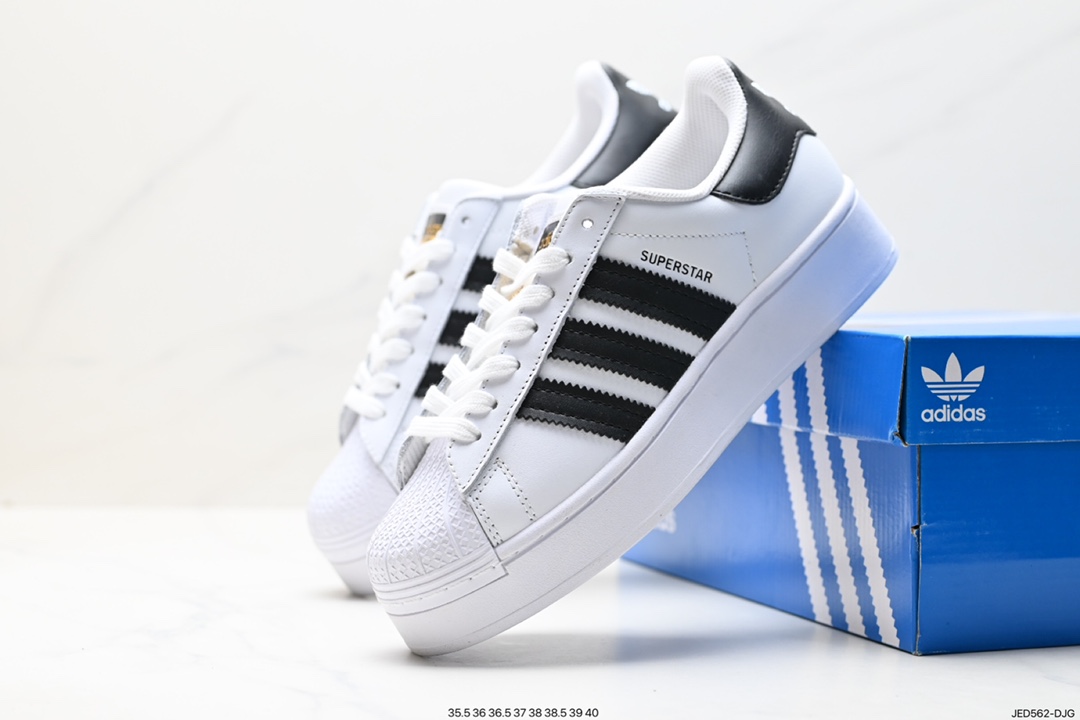 150 阿迪达斯Adidas三叶草厚底 Originals Superstar Pride RM贝壳头板鞋 EG4961