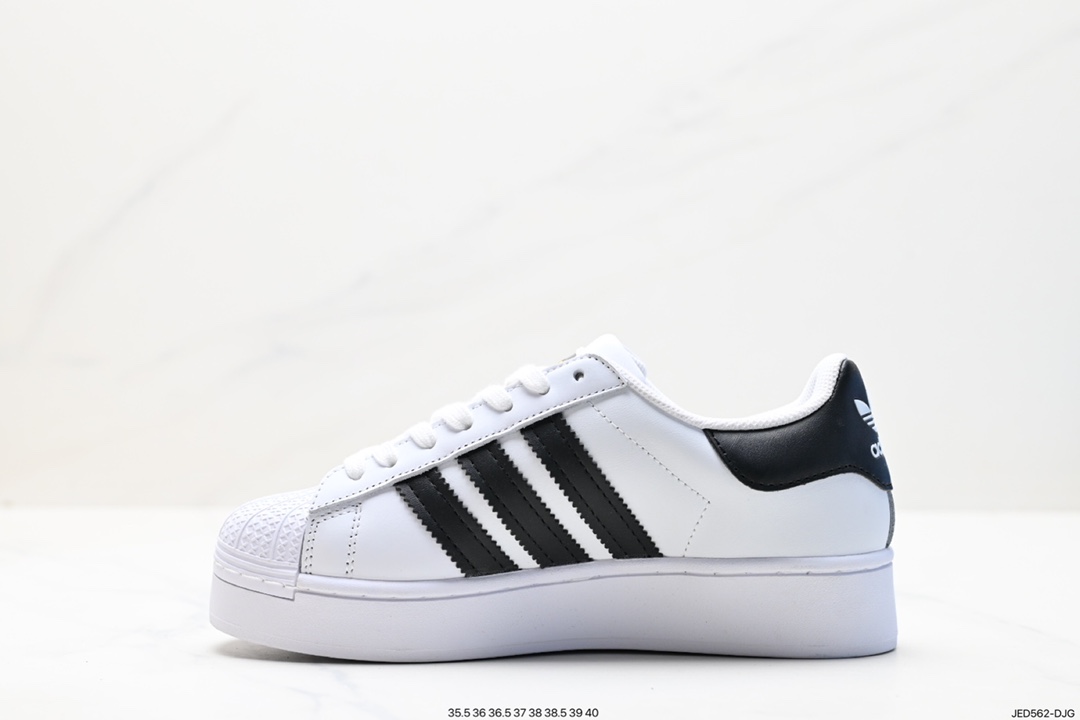 150 阿迪达斯Adidas三叶草厚底 Originals Superstar Pride RM贝壳头板鞋 EG4961