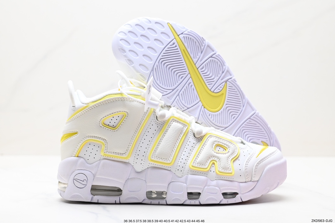 270 纯原版本 Nike Air More Uptempo OG耐克 皮蓬全掌气垫篮球鞋 白橙 DM3035-100