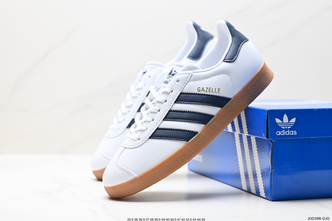 180 adidas Originals Gazelle INdoor 三叶草休闲防滑耐磨低帮板鞋 IG3507