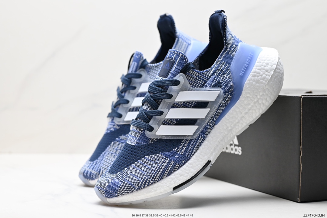 145 阿迪达斯Adidas Ultraboost DNA UB21全掌爆米花休闲运动跑鞋 GX3061