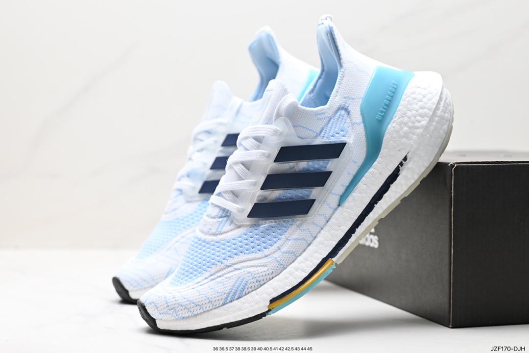 145 阿迪达斯Adidas Ultraboost DNA UB21全掌爆米花休闲运动跑鞋 GX3061