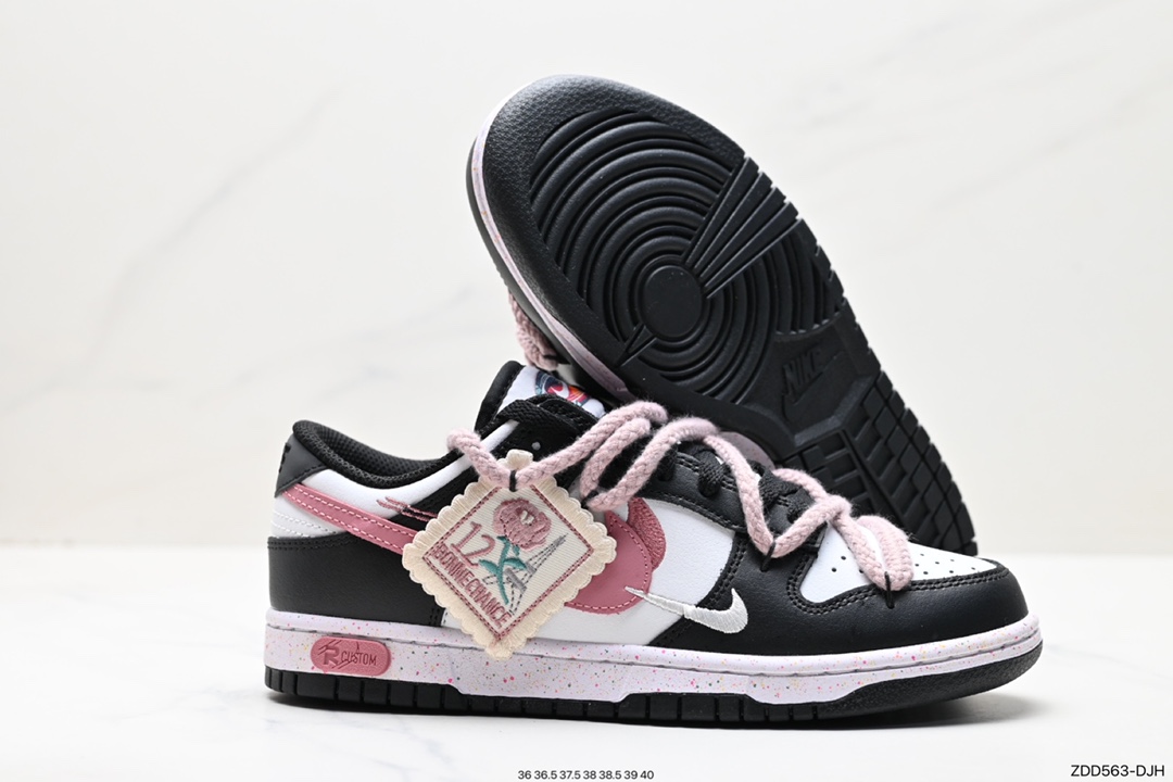 230 Nike SB Dunk Low 黑红泼墨 反转三勾