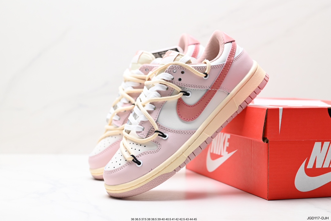 180 耐克Nike SB Dunk Low”Milk White/Pink/Smile“扣篮系列低帮休闲运动滑板板鞋 DH9765-002