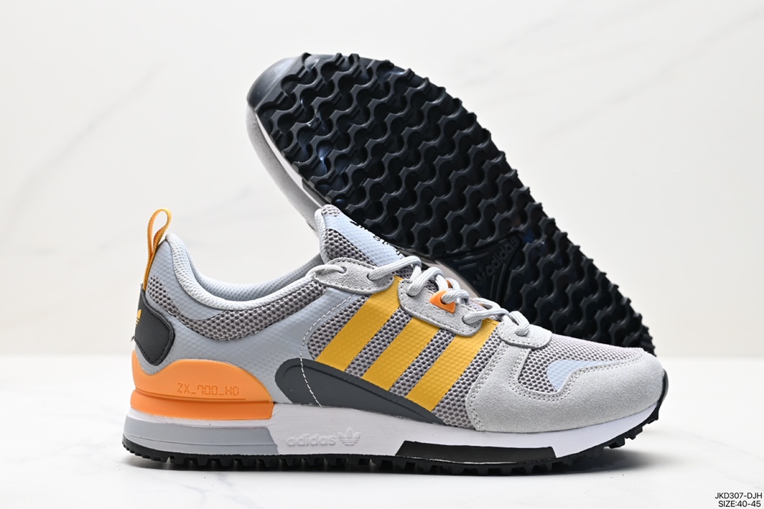 160 阿迪达斯Adidas Originals ZX 700 三叶草经典复古校园系列原标半码HO1850