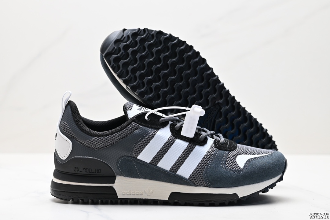 160 阿迪达斯Adidas Originals ZX 700 三叶草经典复古校园系列原标半码HO1850