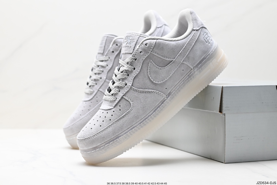 140 卫冕冠军联名款空军低帮Air Force1 Low x Reigning Champ灰黑麂皮 AA1117-118