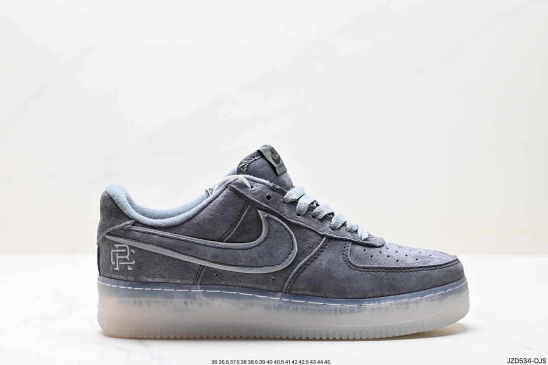 140 卫冕冠军联名款空军低帮Air Force1 Low x Reigning Champ灰黑麂皮 AA1117-118