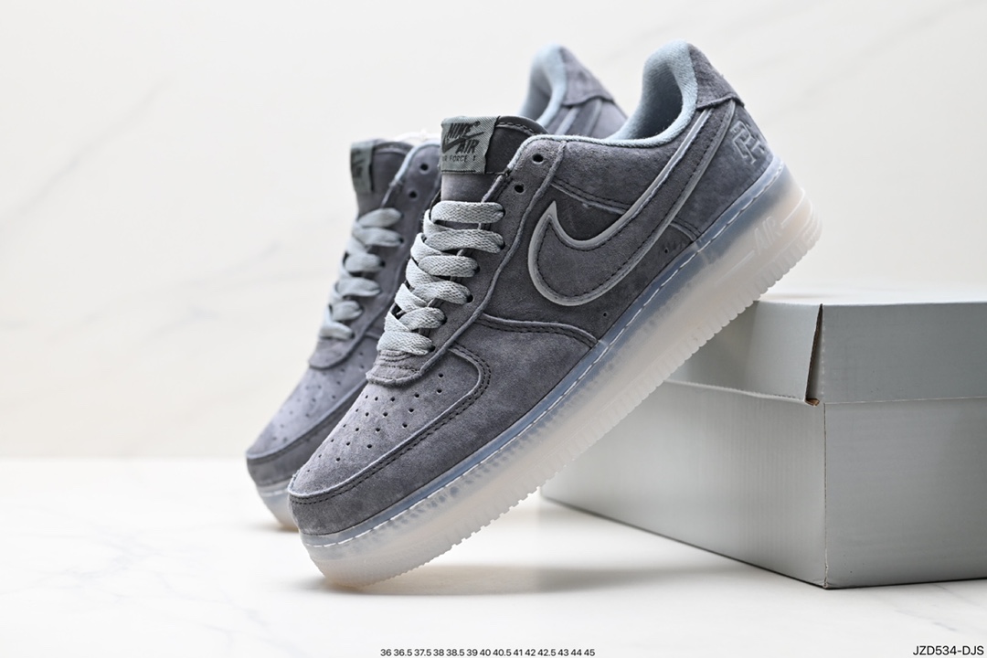 140 卫冕冠军联名款空军低帮Air Force1 Low x Reigning Champ灰黑麂皮 AA1117-118