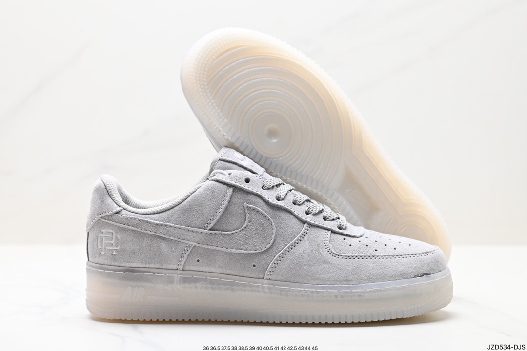 140 卫冕冠军联名款空军低帮Air Force1 Low x Reigning Champ灰黑麂皮 AA1117-118