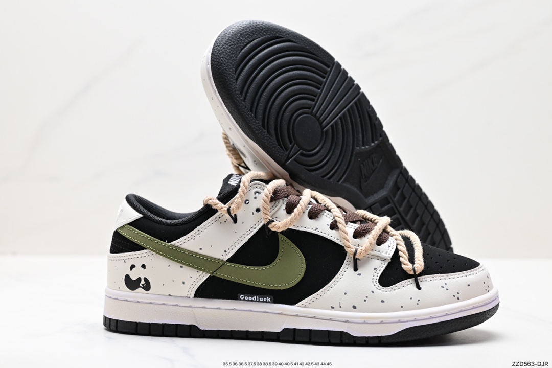 Nike SB Dunk Low ”Green/Beige” Deconstruction Rope Series Low-top Casual Sports Skateboard Shoes DD1391-100