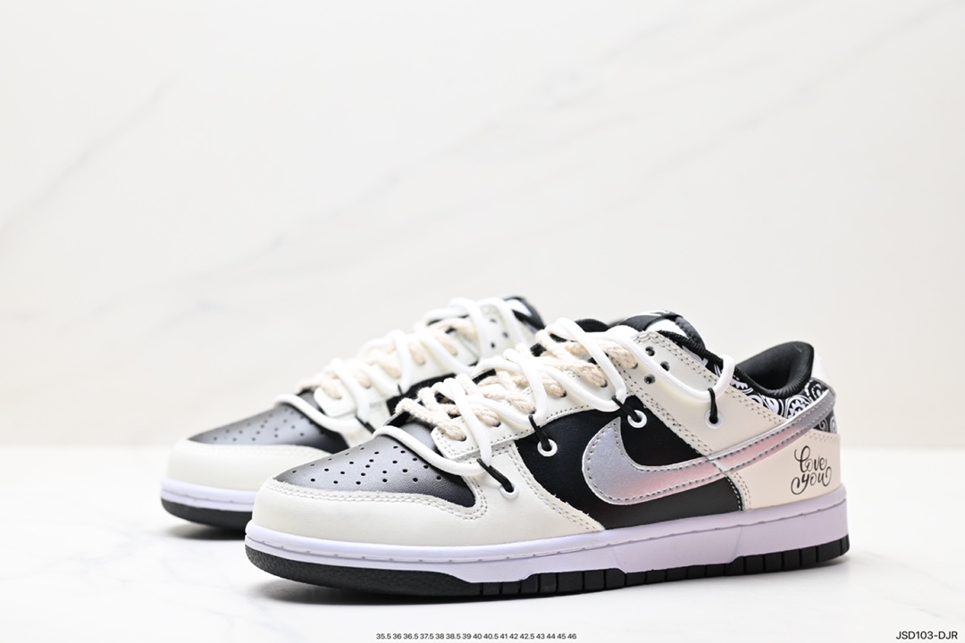 200 Nike  SB Dunk Low”Green/Beige“绑绳解构风 系列低帮休闲运动滑板板鞋 DV0834-100