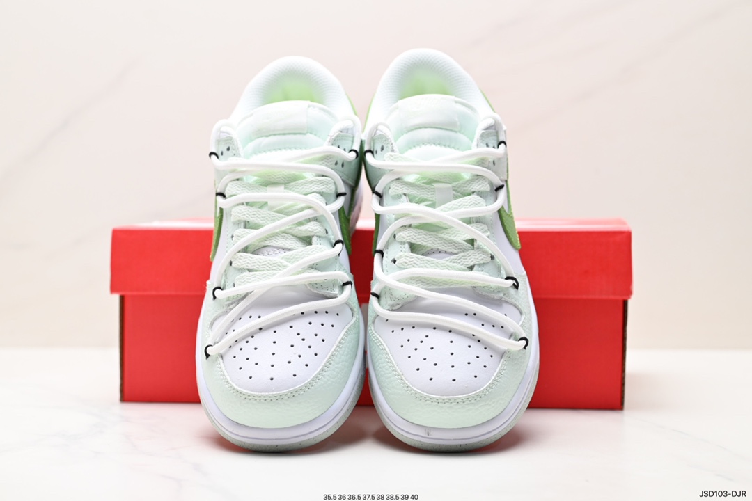 200 Nike  SB Dunk Low”Green/Beige“绑绳解构风板鞋 DV0834-100