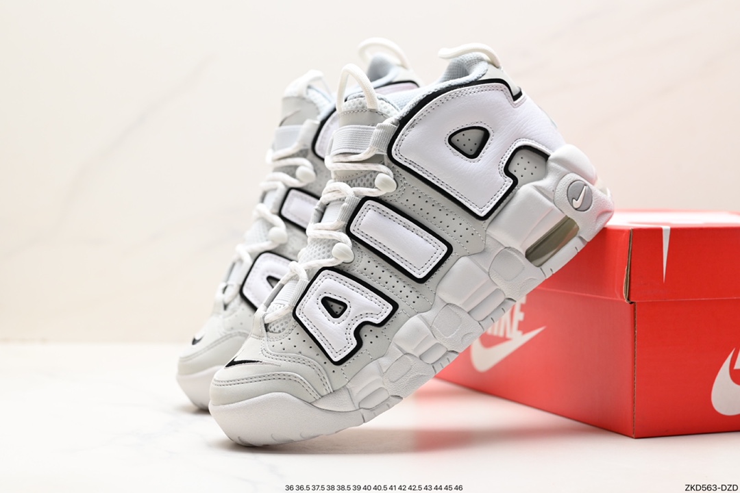 270 纯原版本 Nike Air More Uptempo OG耐克 皮蓬全掌气垫篮球鞋 白橙 DV7308-100