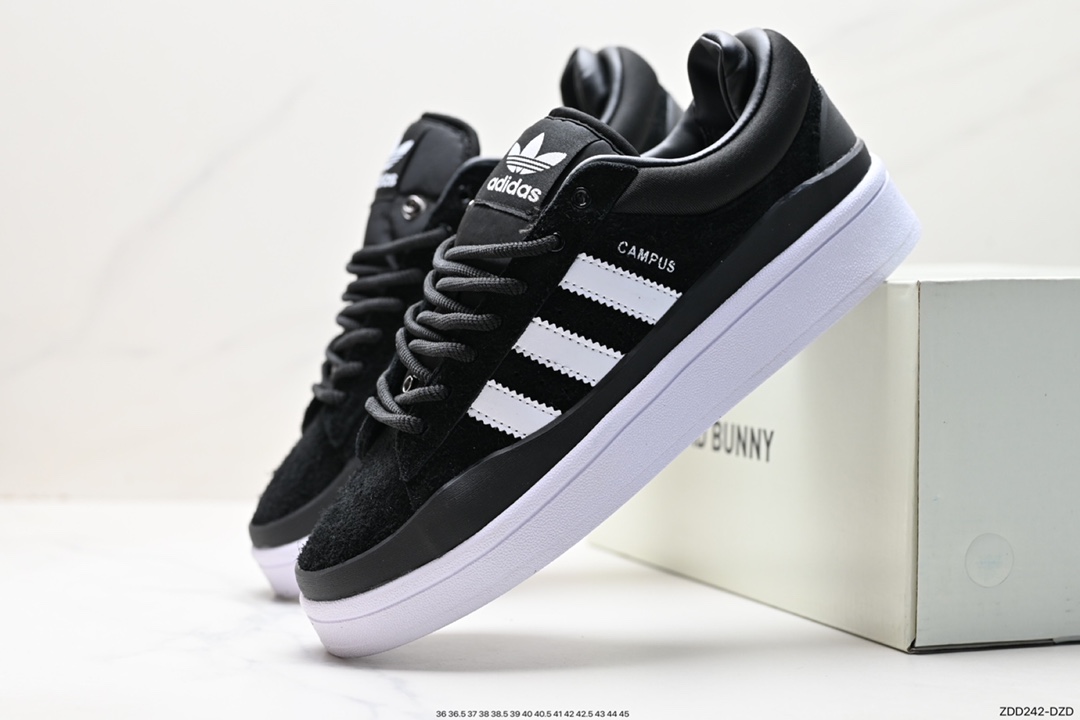 Original box Bad Bunny x adidas originals Campus Bad Bunny white casual sports sneakers ID7955