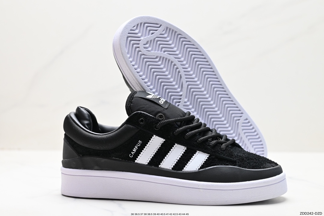 Original box Bad Bunny x adidas originals Campus Bad Bunny white casual sports sneakers ID7955