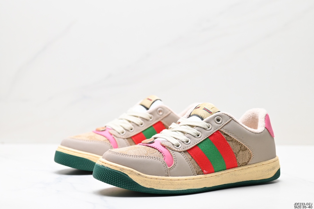 125 古奇Gucci Distressed Screener sneaker 古驰小脏鞋系列