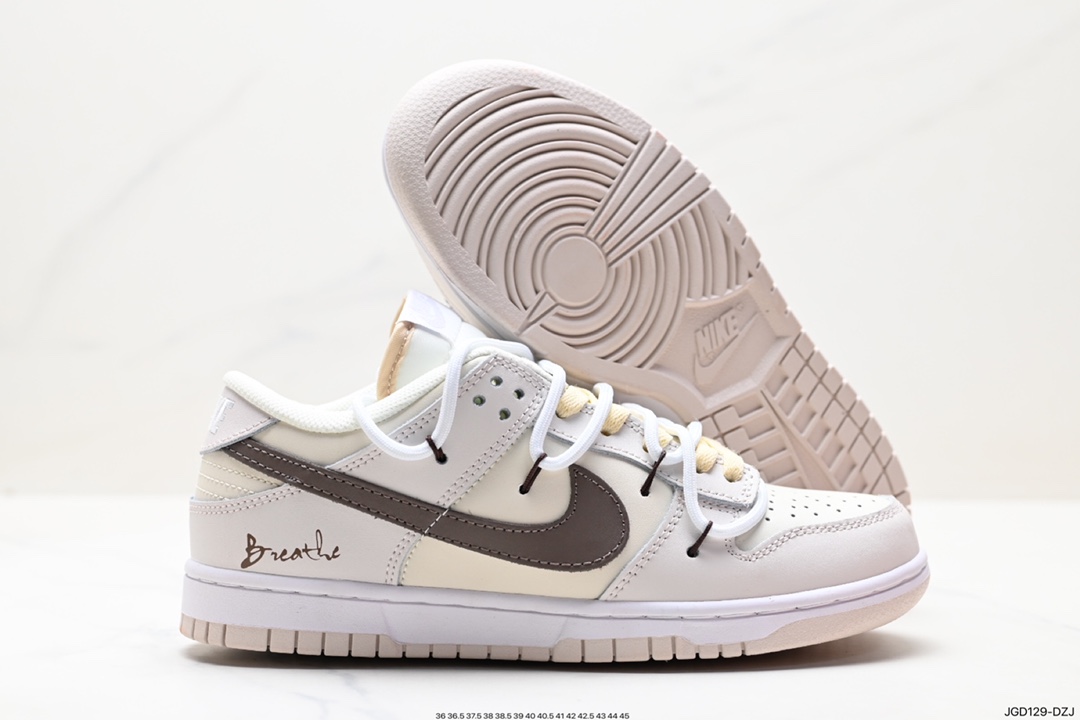 Nike SB Dunk Low ”Milk White/Pink/Smile” Dunk series low-top casual sports skateboard shoes CW1550-100