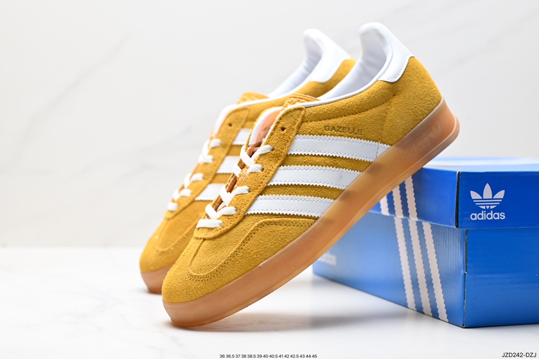 Adidas Originals Gazelle Indoor Trefoil Retro Anti-slip Wear-resistant Low-top Sneakers HQ8717